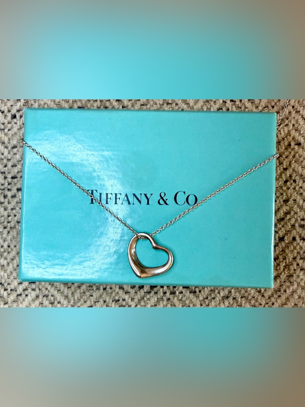 Tiffany & Co. Elsa Peretti Open Heart Pendant Necklace in Sterling Silver